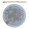 8" Glow-in-the-Dark Witch on Broom Stick Round Wood Plaque Diamond Art Kit by Make Market®